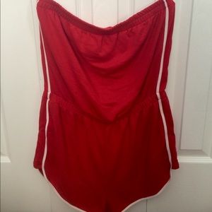 Garage red romper (no returns)
